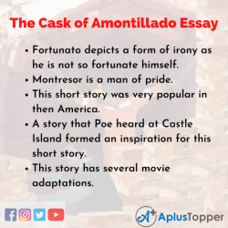 Cask amontillado essay faq aplustopper