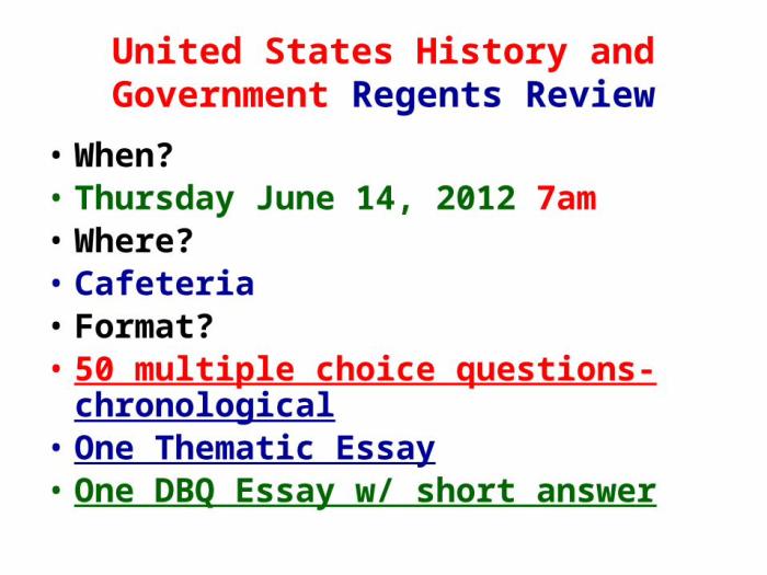 United states history regents review packet