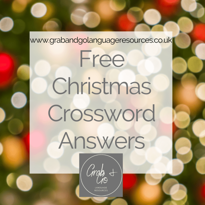 Prestige english hk christmas crossword answers