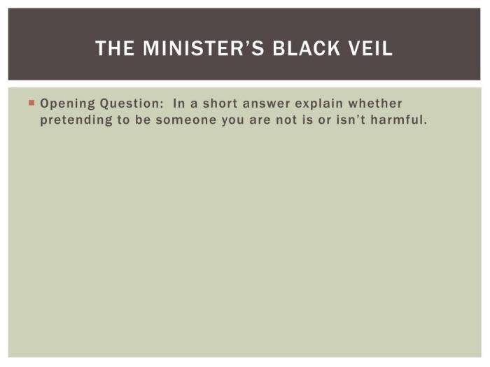 Figurative language in the minister's black veil