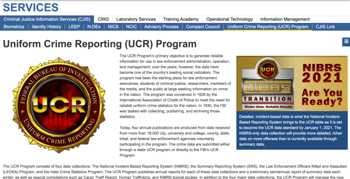 Fbi united regional ucr figures